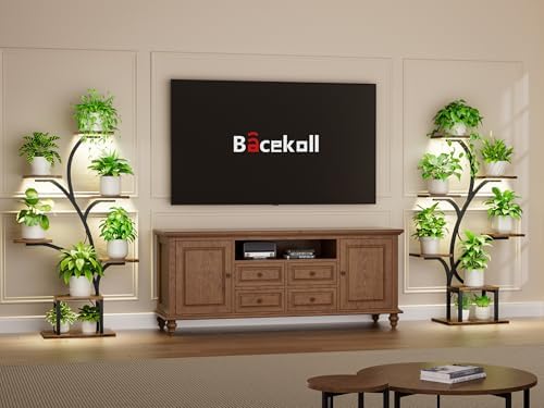 Plant Stand with Grow Lights - 7 Tier Metal Tree-Shaped Corner Stand