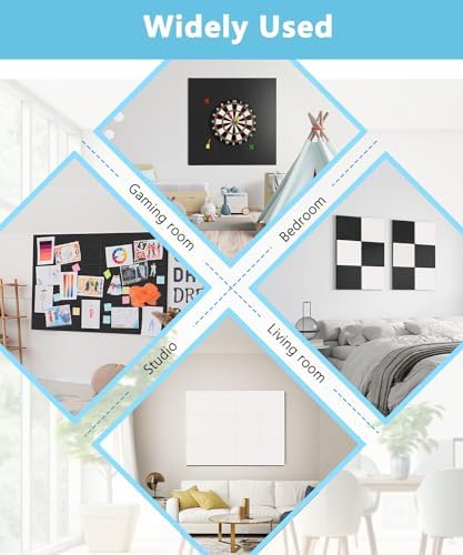 12 Pack Large Cork Board 118x118 White