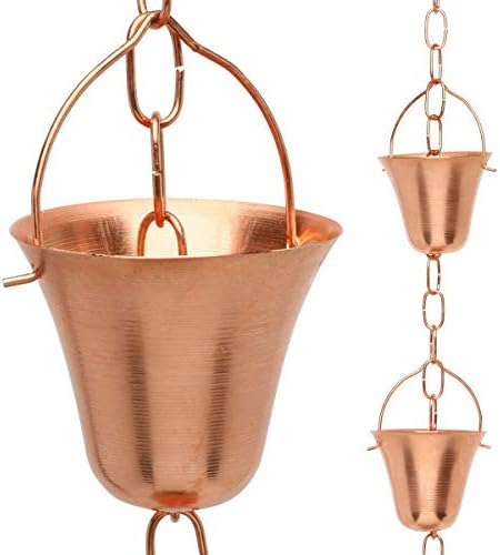 Copper Rain Chain Bell Style 65 Long for Universal Fit