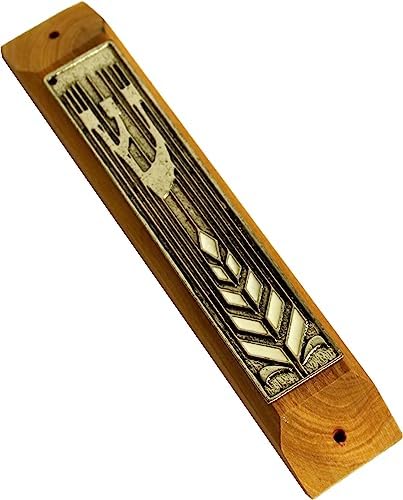 Olive Wood Mezuzah with Shema Scroll