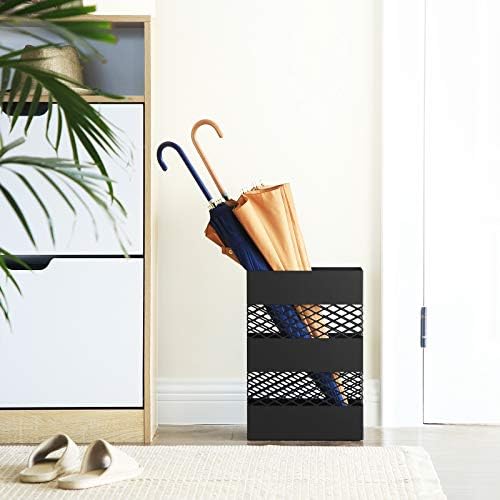 SONGMICS Metal Umbrella Stand for Entryway 47 x 11 x 161 Inches Black