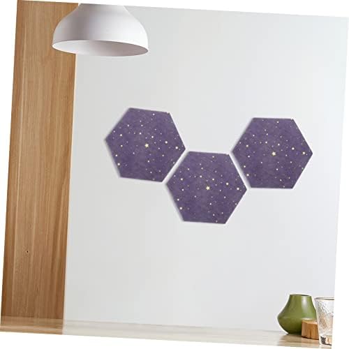 6pcs Hexagon Felt Bulletin Board Tiles for Home Office Decor