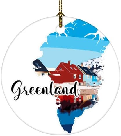 Greenland Xmas Ornament City Landmarks Ceramic Decor