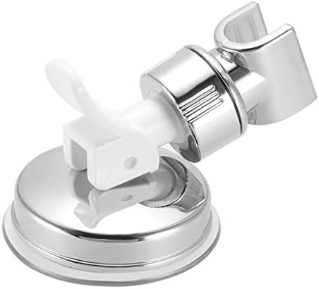 Uxcell Adjustable Suction Cup Shower Head Holder 105mm White Silver