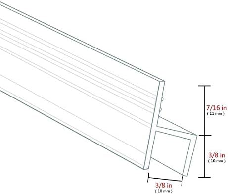 Zengest Shower Door Seal Strip 120 Inch Silicone Soft Sweep