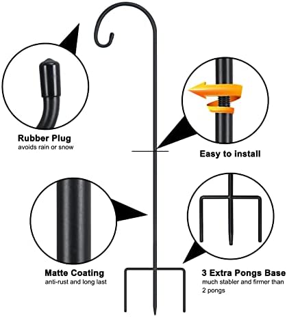 FEED GARDEN 32 Inch Adjustable Shepherds Hooks 2 Pack