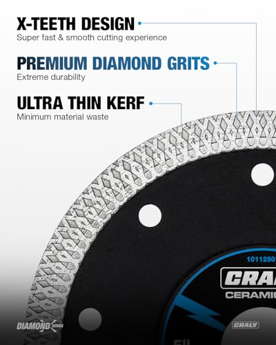 CRALY 5 Inch Super Thin Diamond Blade 7 8 Arbor