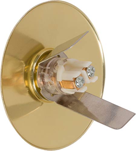 Morris Stucco Pushbutton Doorbell Button - 58 Gold Rim Pearl Button with 2-12 Gold Aluminum Plate