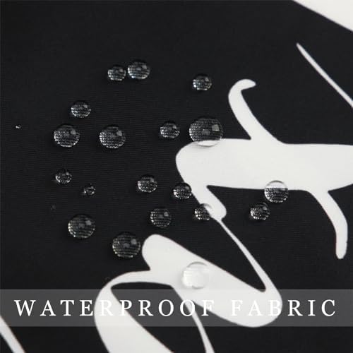 Adabana Outdoor Waterproof Throw Pillow Covers Set of 2 Black and White 18x18 Inches