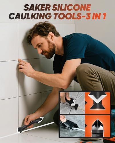 Saker 3 in 1 Caulking Tool with Scraper and Smoother