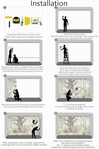 Watercolor Forest Animals Wallpaper for Kids Bedroom