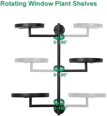 3 Tier Rotating Window Plant Shelf Stand Holder