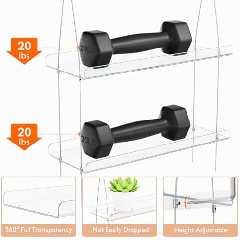 Lifewit 3-Tier Window Plant Shelf with Thread Lock