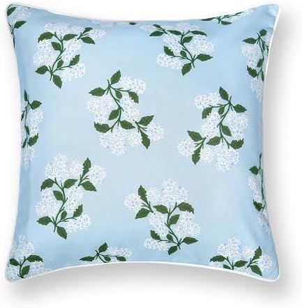 Hofdeco Premium Baby Blue Hydrangea Throw Pillow Cover 20x20