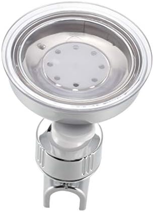 Uxcell Adjustable Suction Cup Shower Head Holder 105mm White Silver