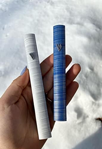 Aluminum Mezuzah Case with 3D Painted Shin Design