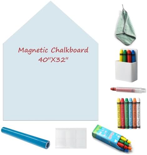 Magnetic Chalkboard Wall Decal 40x32 Light Blue