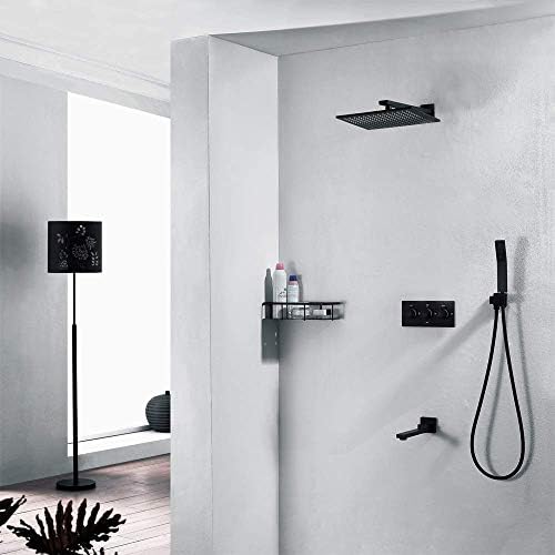 Rainfall Shower Head Set Wall Mounted Diverter Mixer Handheld Bathroom Fixtures