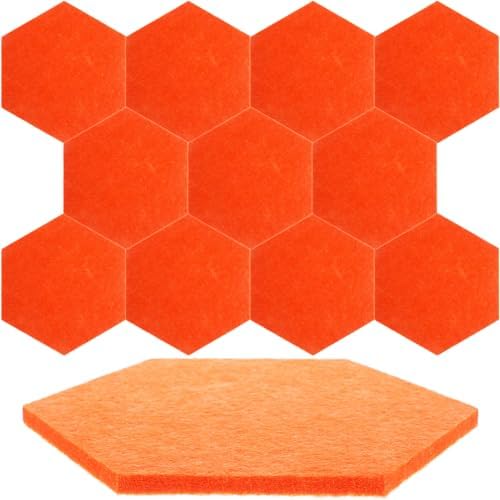 12pcs Felt Bulletin Boards Soundproofing Mats for Classroom Home Use