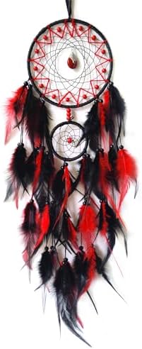 Black and Red Dream Catcher Wall Decor