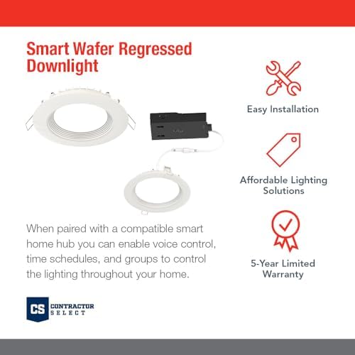Juno WF6C 6 Inch Matte White Smart LED Downlight