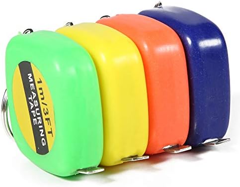PROLOSO Retractable Tape Measure Keychains 1m 3ft Pack of 20