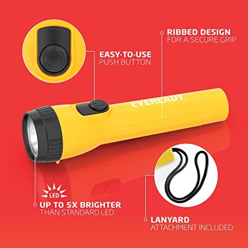 Eveready LED Flashlight 8 Pack Bright Reliable Emergency Light