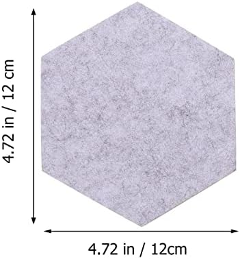 12Pcs Self Adhesive Felt Bulletin Board Tiles Gray