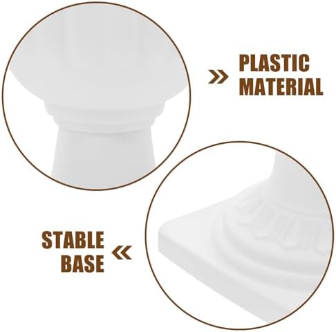 GANAZONO 2pcs White Flowerpot Decorative Planters for Home Wedding Office