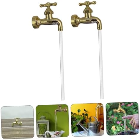 Yardenfun 2Sets Invisible Flowing Spout Water Fountain Faucet for Outdoor Decor