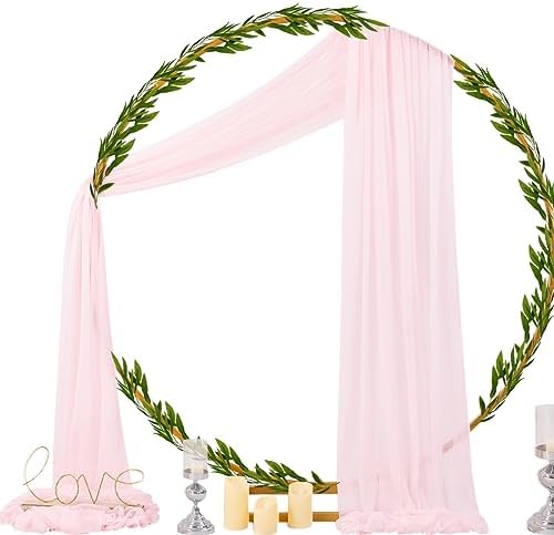 Socomi Blush Pink Sheer Arch Draping Fabric 29 x 20Ft