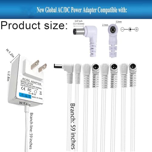 Ousaly 45V Power Adapter with 8 Outputs for Lemax Decorations