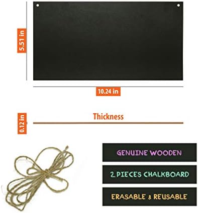 IFAMIO Chalkboard Sign 2 Pack Vintage Rustic Blackboard for Home Office Wall Decor