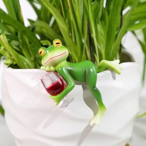 Miniature Frog Figurine Garden Decor for Outdoor Plants