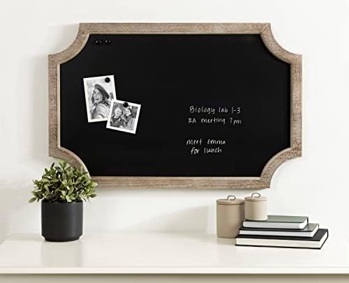 Hogan Framed Scalloped Magnetic Chalkboard Wall Decor