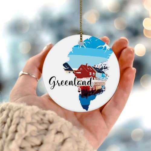 Greenland Xmas Ornament City Landmarks Ceramic Decor