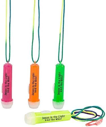 Fun Express Jesus Is The Light Flashlight Rope Set - 12 Pieces