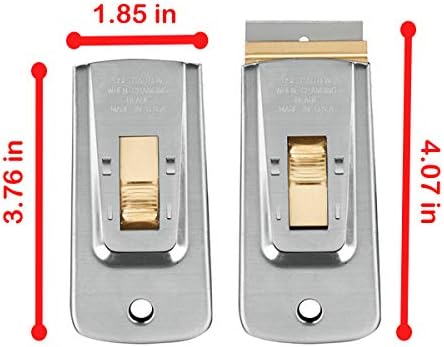 WEUPE Razor Blade Scraper Set with 5 Blades for Car Decals Stickers Glass and Paint