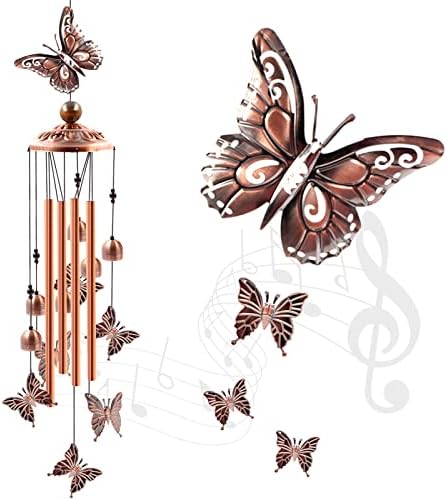 Ukulork Butterfly Wind Chimes Outdoor Decor