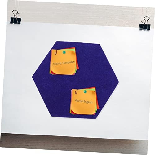 Zerodeko 10pcs Hexagon Felt Bulletin Board for Wall Decoration Easy Install No Damage