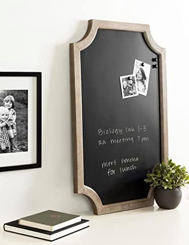 Hogan Framed Scalloped Magnetic Chalkboard Wall Decor