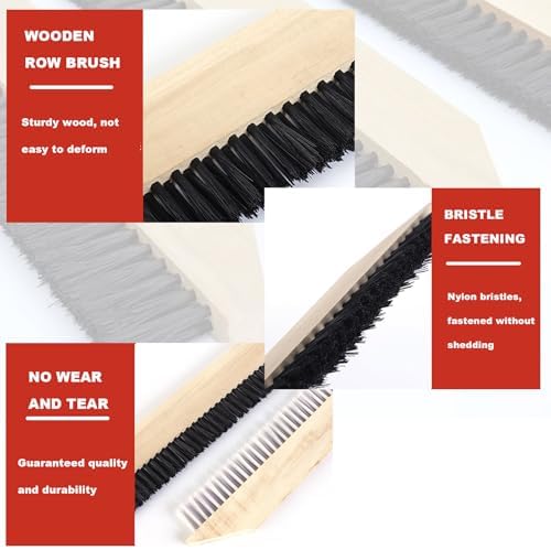 Large Polypropylene Paint Brush with Double Rows Black