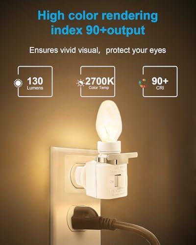 OuuKoo 15W C7 Bulbs for Wax Warmers - Dimmable 15 Pack