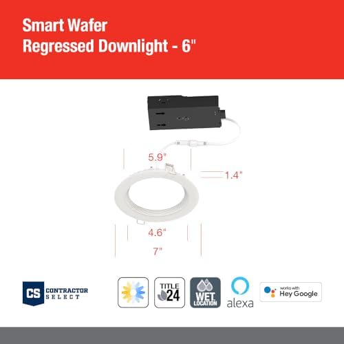 Juno WF6C 6 Inch Matte White Smart LED Downlight