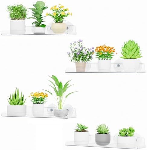 Lifewit Floating Window Shelves 4 Pack 15x4 Inch