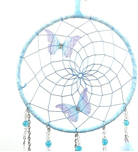 Blue Butterflies Dream Catcher Wall Decoration for Girls Kids