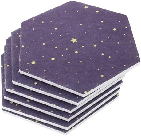 6pcs Hexagon Felt Bulletin Board Tiles for Home Office Decor