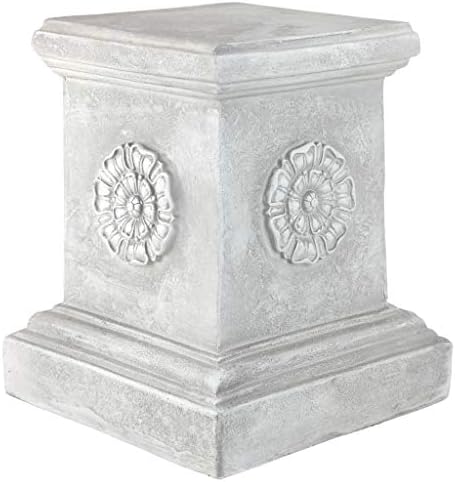 Design Toscano English Rosette Garden Plinth Base Statue Riser Large 13 Inch