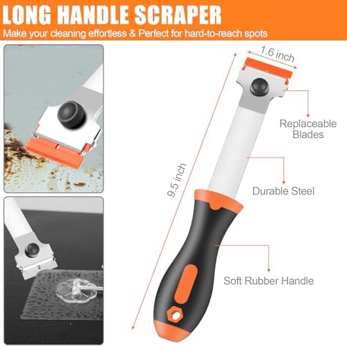 4 Pack Razor Blade Scraper Set with 50 Blades