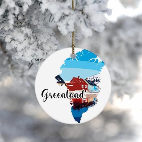 Greenland Xmas Ornament City Landmarks Ceramic Decor